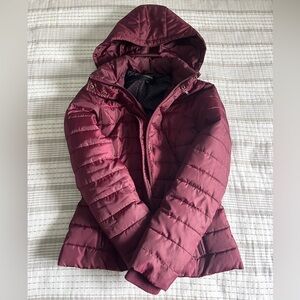 Colebrook Burgundy Puffer Jacket - Size XS